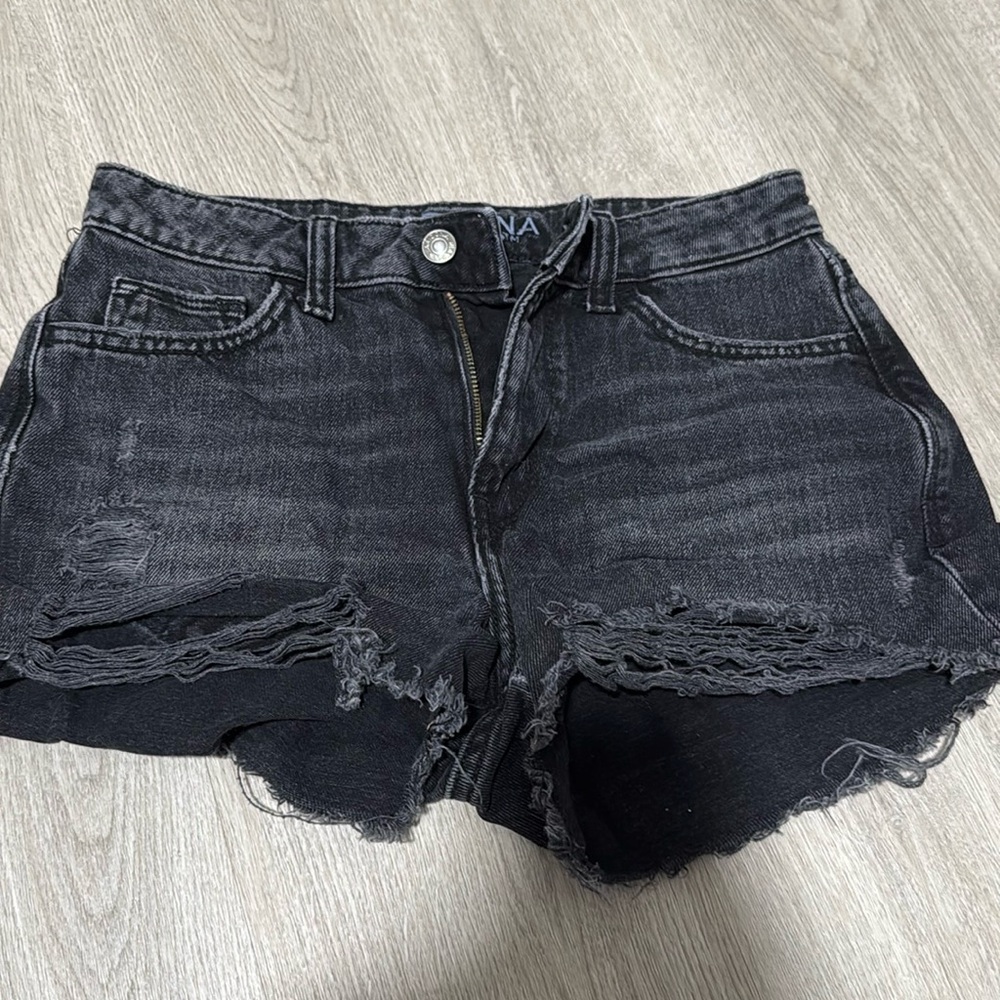 Black Jean shorts